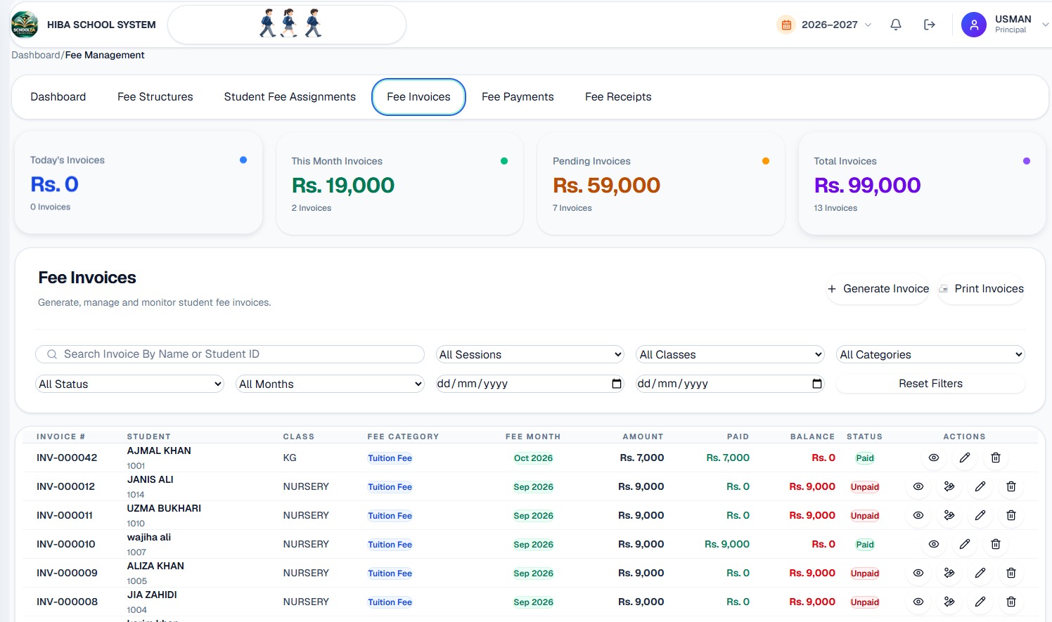 DOT SCHOOL fee management